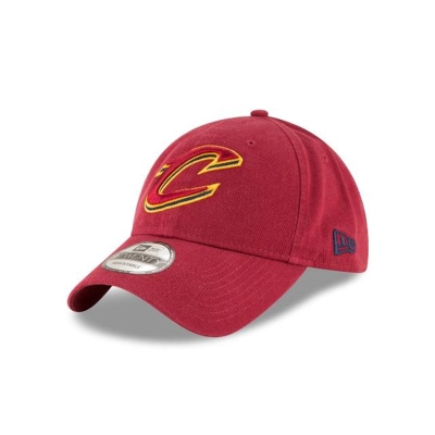 Red Cleveland Cavaliers Hat - New Era NBA Core Classic 9TWENTY Adjustable Caps USA9741053